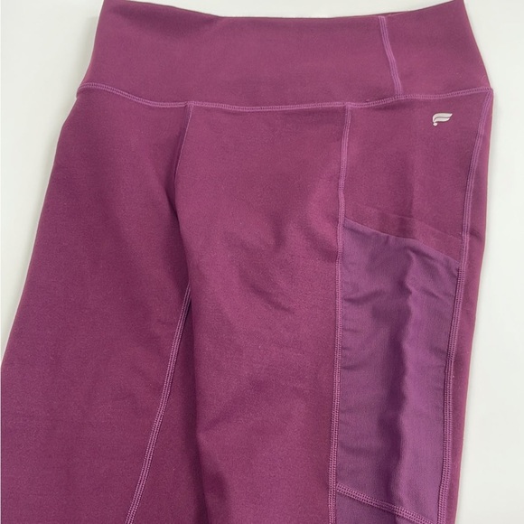 Fabletics High-Waisted PowerHold 7/8 Leggings in maroon SzS SMALL Mesh - Picture 5 of 12